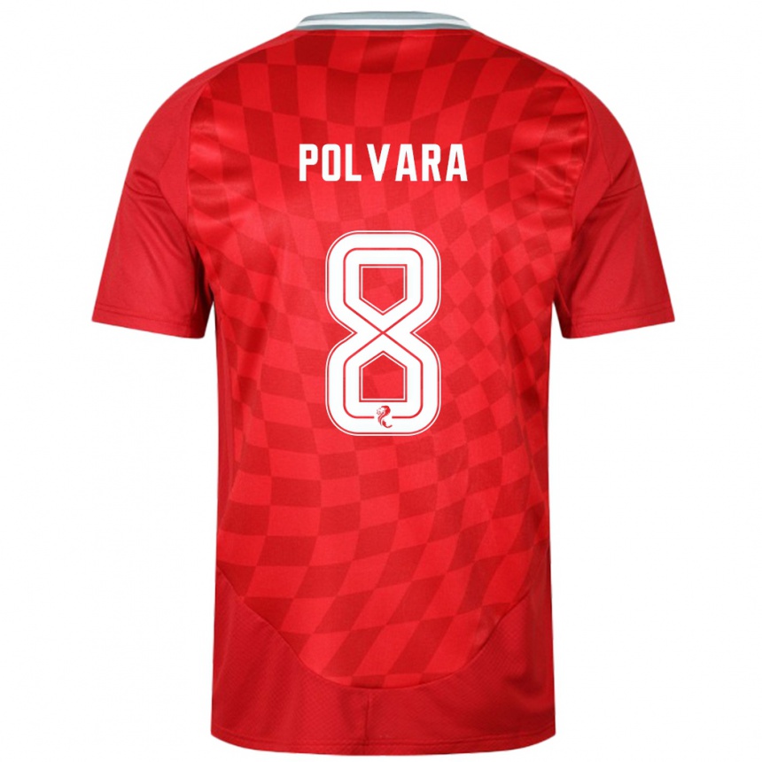 Niño Fútbol Camiseta Dante Polvara #8 Rojo 1ª Equipación 2024/25