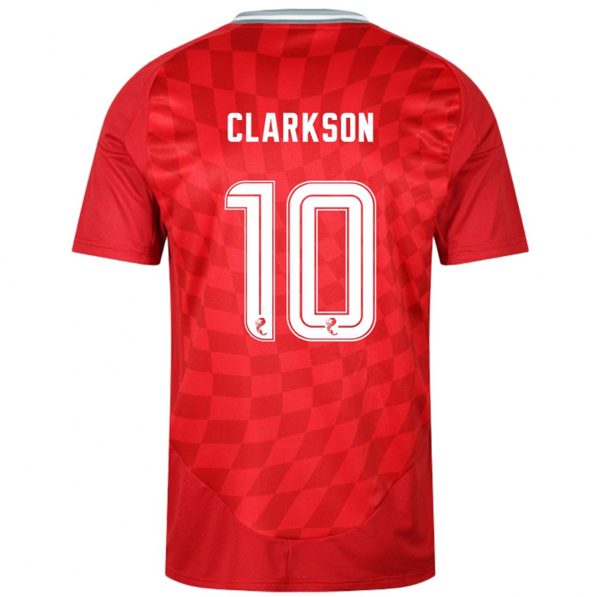 Niño Fútbol Camiseta Leighton Clarkson #10 Rojo 1ª Equipación 2024/25