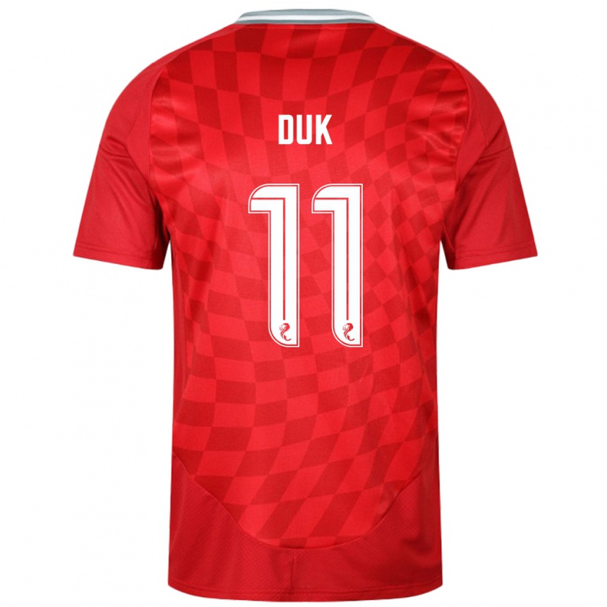 Niño Fútbol Camiseta Duk #11 Rojo 1ª Equipación 2024/25