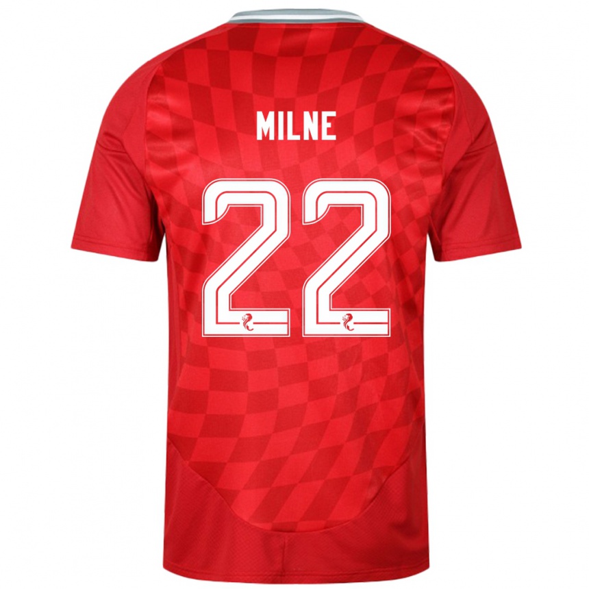 Niño Fútbol Camiseta Jack Milne #22 Rojo 1ª Equipación 2024/25