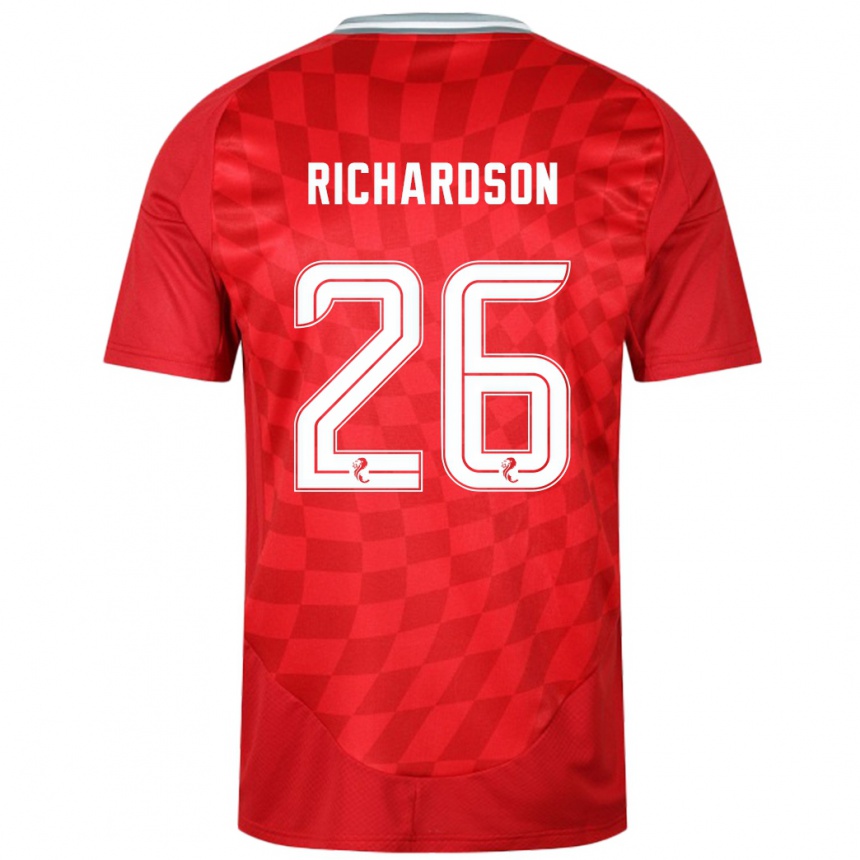 Niño Fútbol Camiseta Jayden Richardson #26 Rojo 1ª Equipación 2024/25