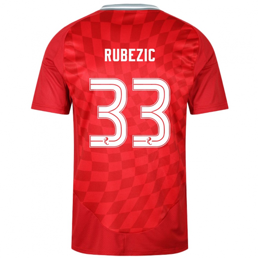 Niño Fútbol Camiseta Slobodan Rubezic #33 Rojo 1ª Equipación 2024/25