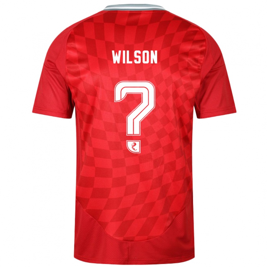 Niño Fútbol Camiseta Cameron Wilson #0 Rojo 1ª Equipación 2024/25