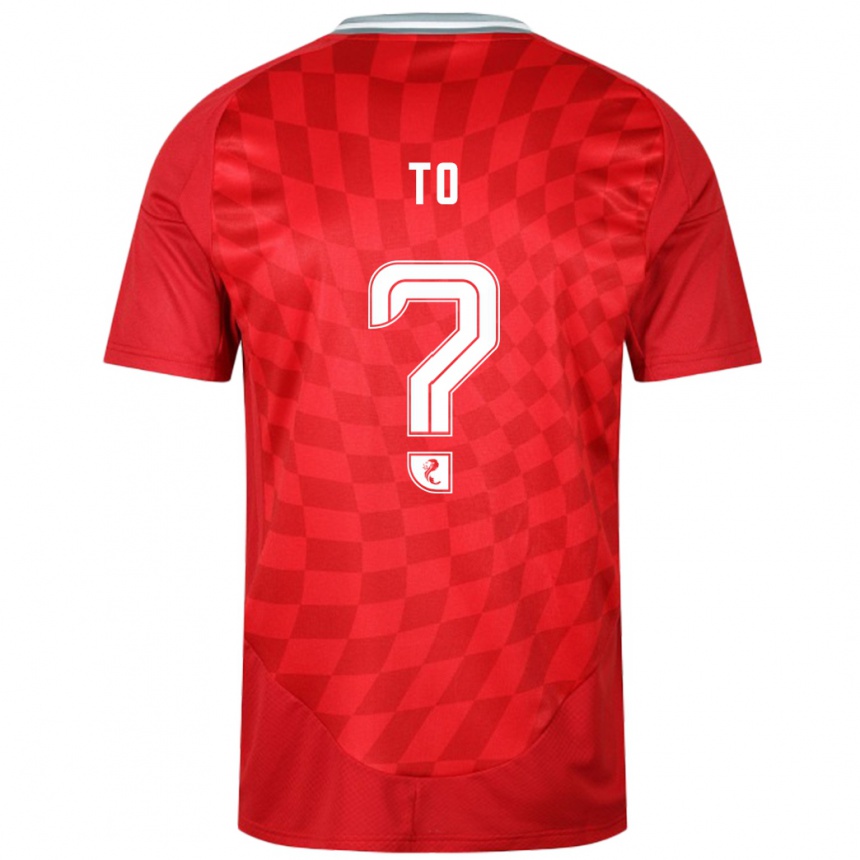 Niño Fútbol Camiseta Zack To #0 Rojo 1ª Equipación 2024/25