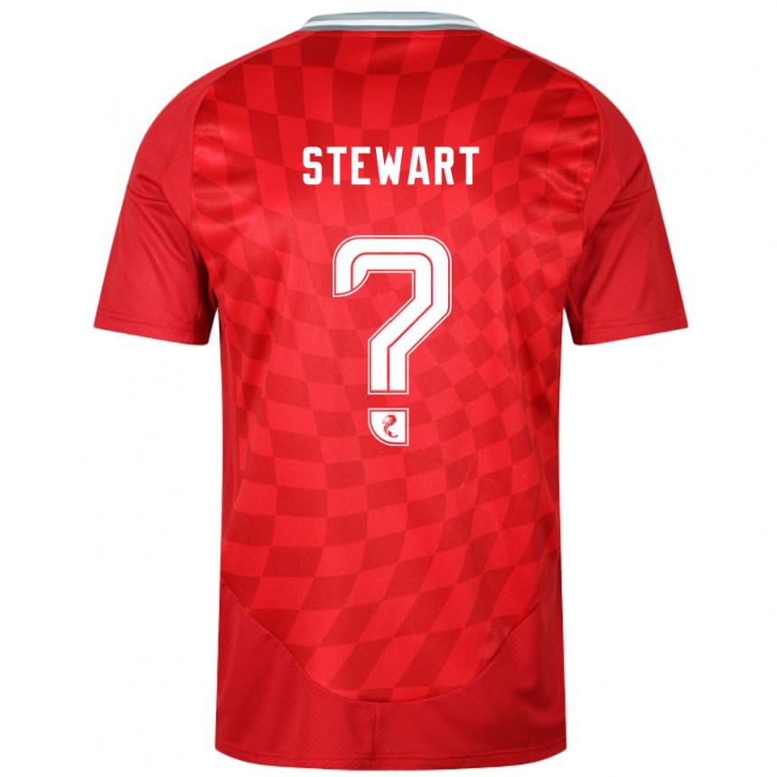 Niño Fútbol Camiseta Alfie Stewart #0 Rojo 1ª Equipación 2024/25