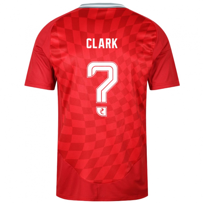 Niño Fútbol Camiseta Ellis Clark #0 Rojo 1ª Equipación 2024/25