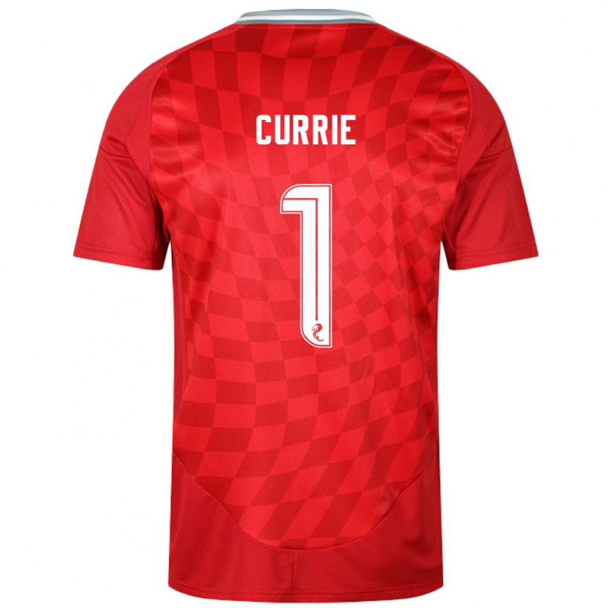 Niño Fútbol Camiseta Jennifer Currie #1 Rojo 1ª Equipación 2024/25