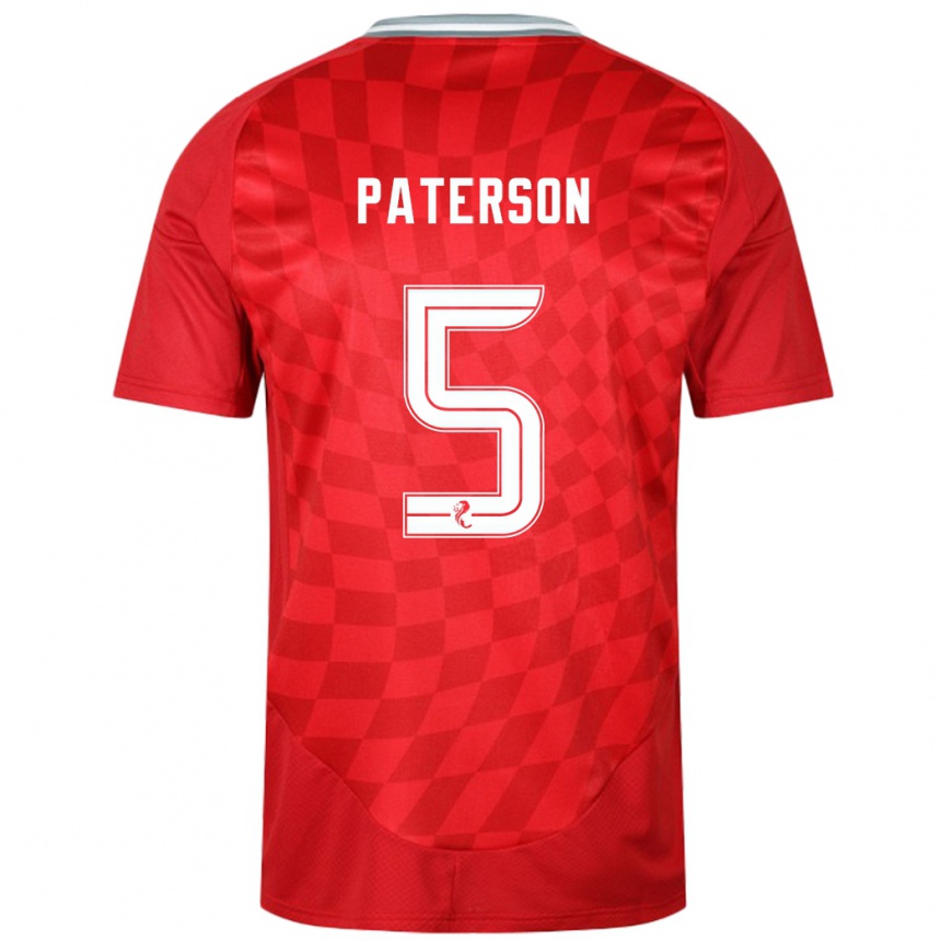 Niño Fútbol Camiseta Donna Paterson #5 Rojo 1ª Equipación 2024/25