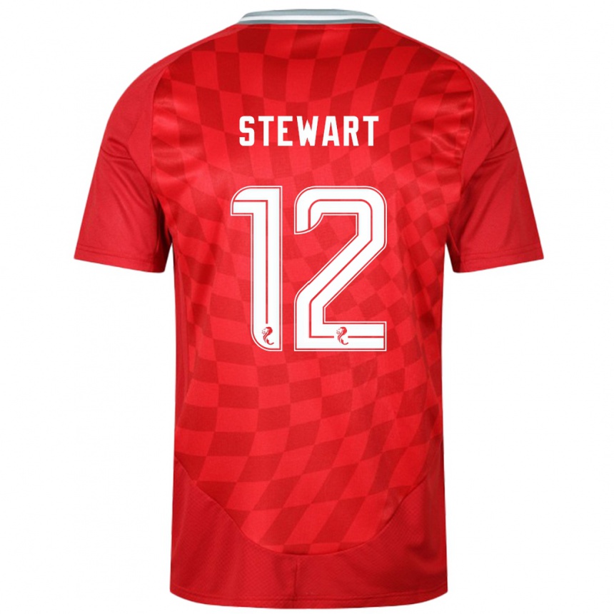 Niño Fútbol Camiseta Hannah Stewart #12 Rojo 1ª Equipación 2024/25