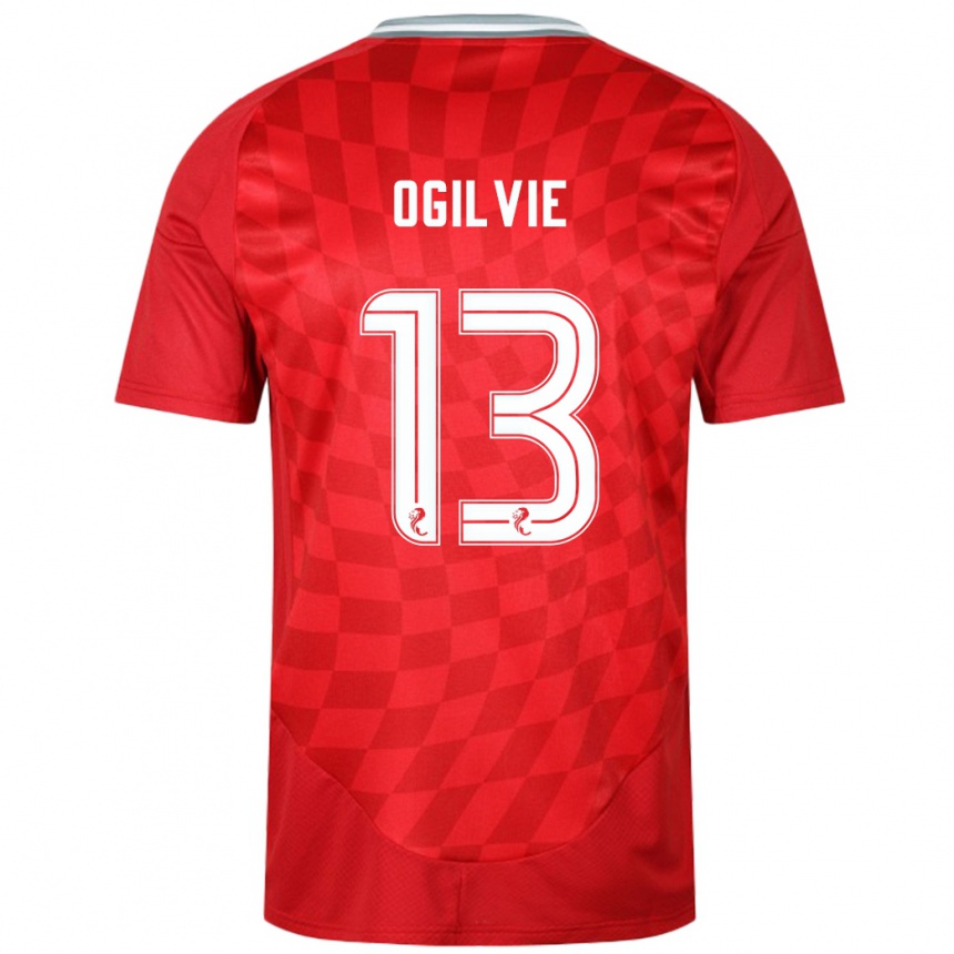 Niño Fútbol Camiseta Francesca Ogilvie #13 Rojo 1ª Equipación 2024/25