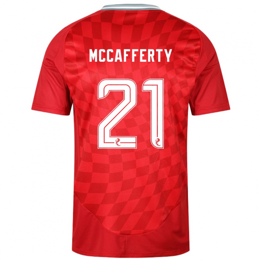 Niño Fútbol Camiseta Eirinn Mccafferty #21 Rojo 1ª Equipación 2024/25