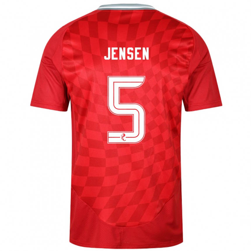 Niño Fútbol Camiseta Richard Jensen #5 Rojo 1ª Equipación 2024/25