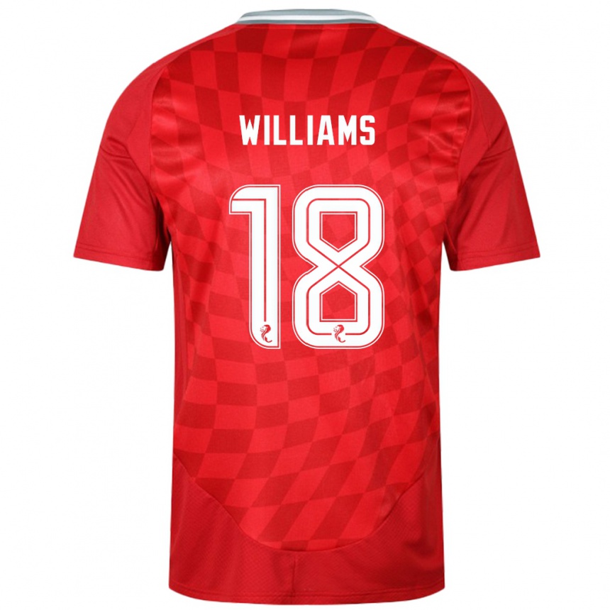 Niño Fútbol Camiseta Rhys Williams #18 Rojo 1ª Equipación 2024/25