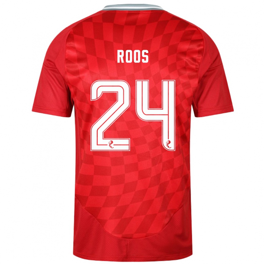 Niño Fútbol Camiseta Kelle Roos #24 Rojo 1ª Equipación 2024/25