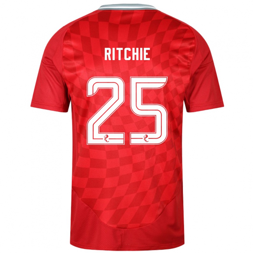 Niño Fútbol Camiseta Tom Ritchie #25 Rojo 1ª Equipación 2024/25