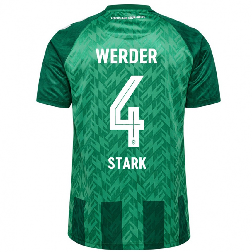 Niño Fútbol Camiseta Niklas Stark #4 Verde 1ª Equipación 2024/25