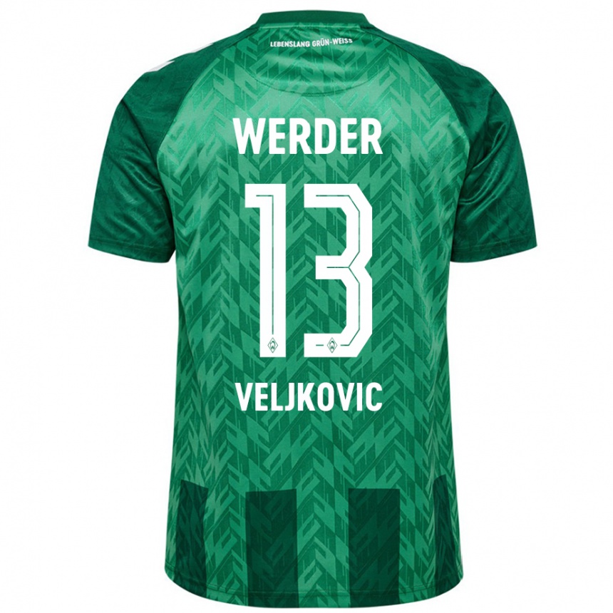 Niño Fútbol Camiseta Milos Veljkovic #13 Verde 1ª Equipación 2024/25