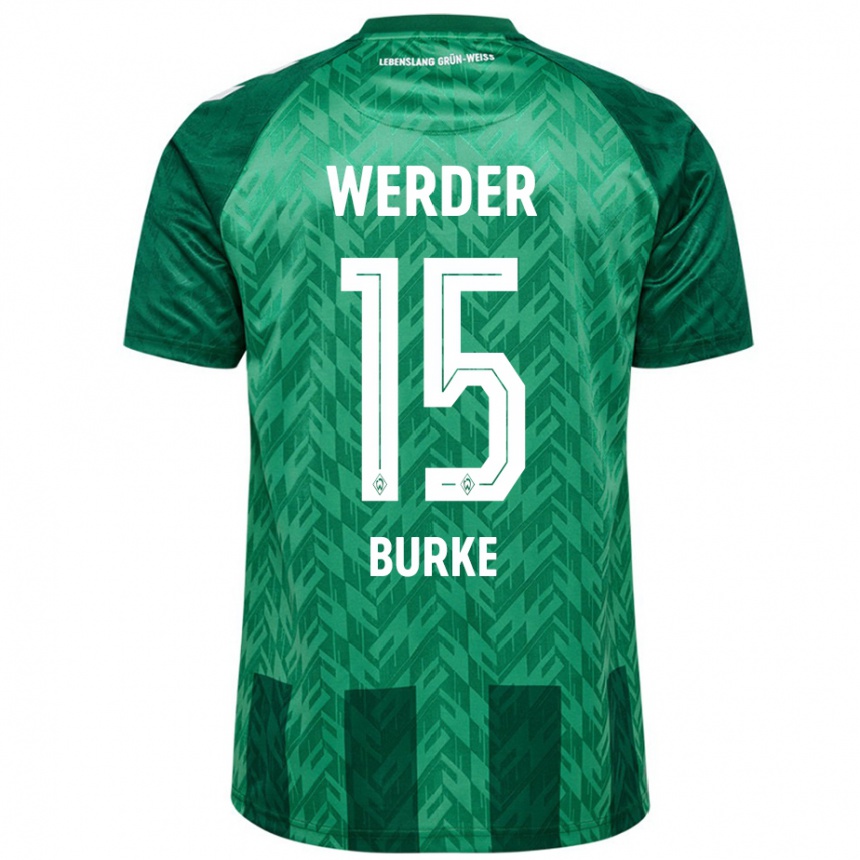 Niño Fútbol Camiseta Oliver Burke #15 Verde 1ª Equipación 2024/25