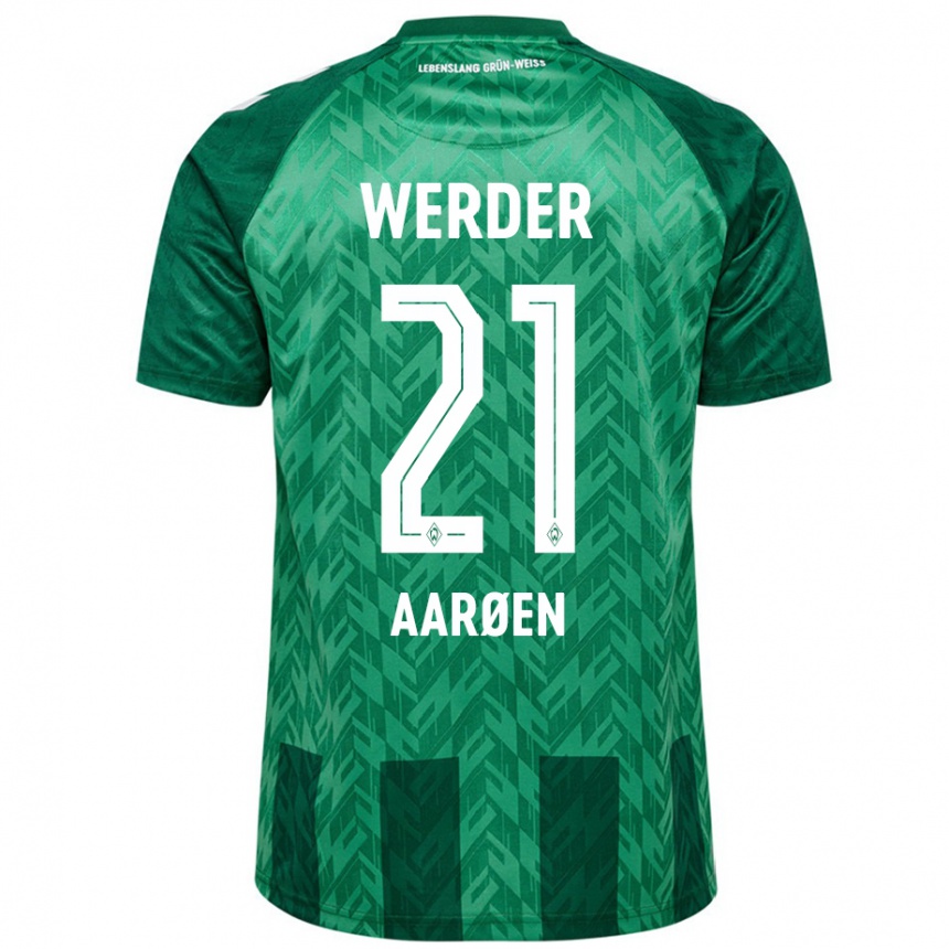 Niño Fútbol Camiseta Isak Hansen-Aaröen #21 Verde 1ª Equipación 2024/25