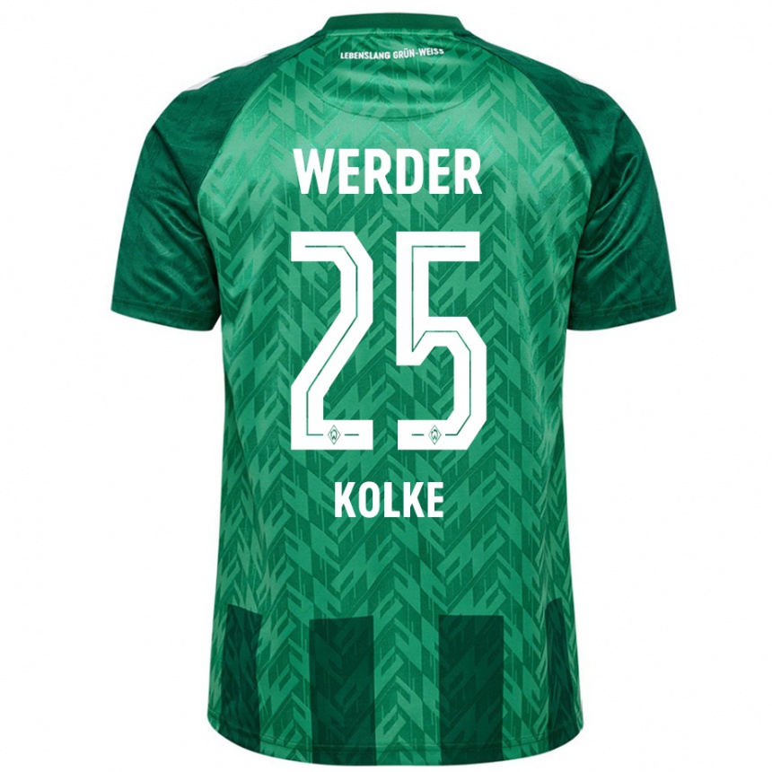 Niño Fútbol Camiseta Markus Kolke #25 Verde 1ª Equipación 2024/25