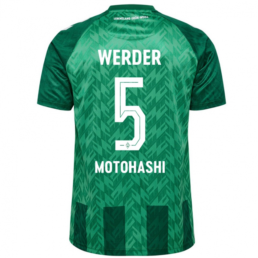 Niño Fútbol Camiseta Yuzuki Motohashi #5 Verde 1ª Equipación 2024/25