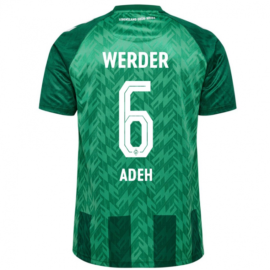 Niño Fútbol Camiseta Wesley Adeh #6 Verde 1ª Equipación 2024/25