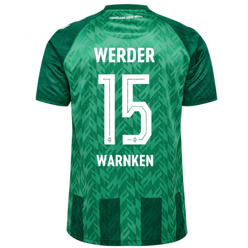 Niño Fútbol Camiseta Jannes Warnken #15 Verde 1ª Equipación 2024/25