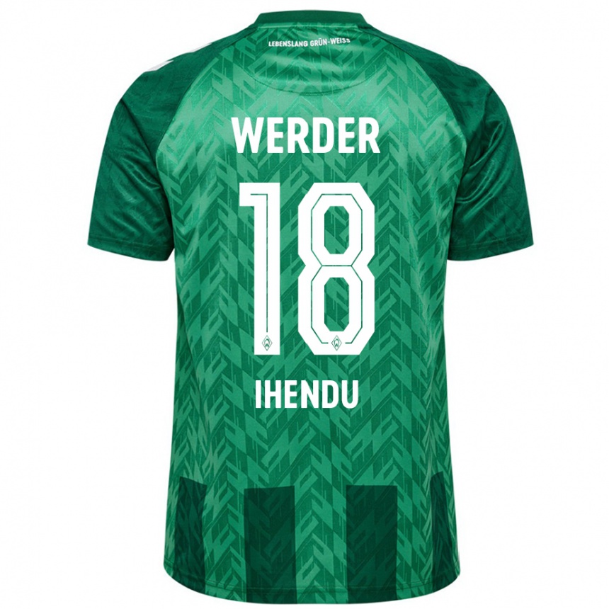 Niño Fútbol Camiseta Daniel Ihendu #18 Verde 1ª Equipación 2024/25