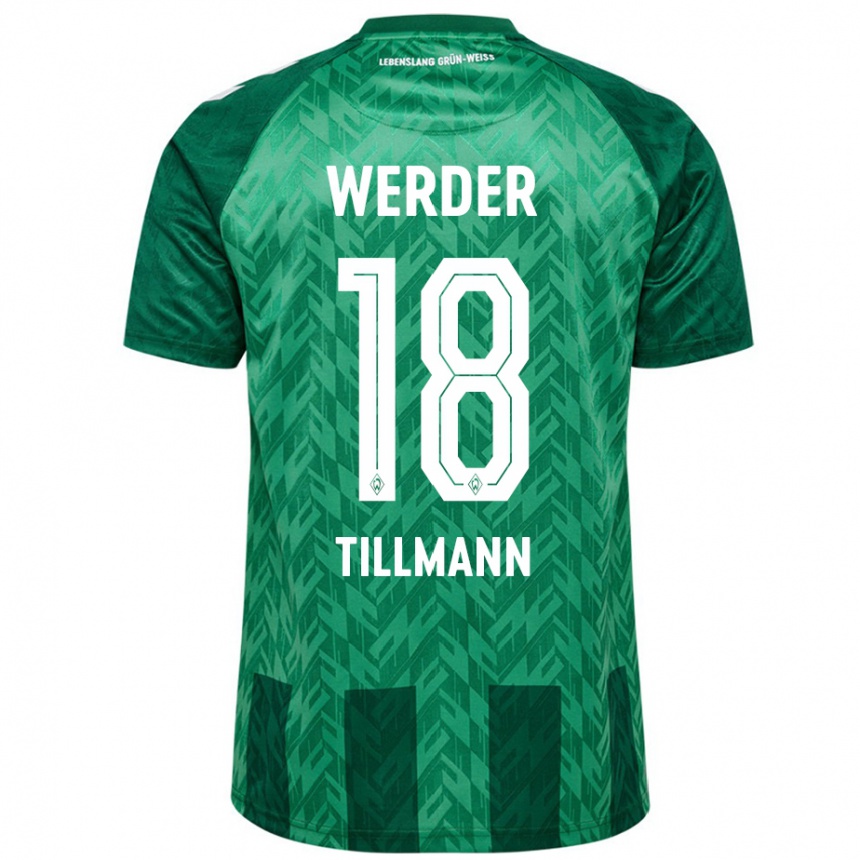 Niño Fútbol Camiseta Felix Tillmann #18 Verde 1ª Equipación 2024/25