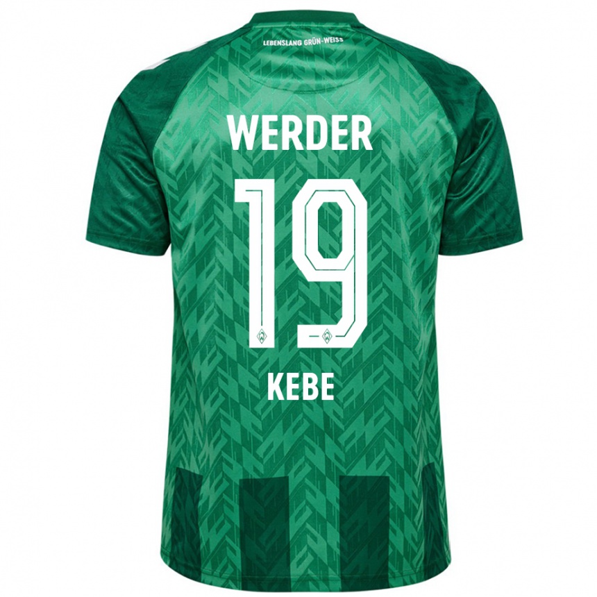 Niño Fútbol Camiseta David Kébé #19 Verde 1ª Equipación 2024/25