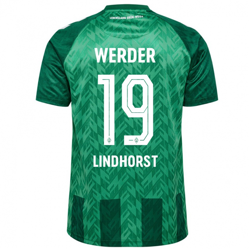 Niño Fútbol Camiseta Jerrit Lindhorst #19 Verde 1ª Equipación 2024/25