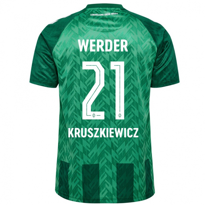 Niño Fútbol Camiseta Jakub Kruszkiewicz #21 Verde 1ª Equipación 2024/25