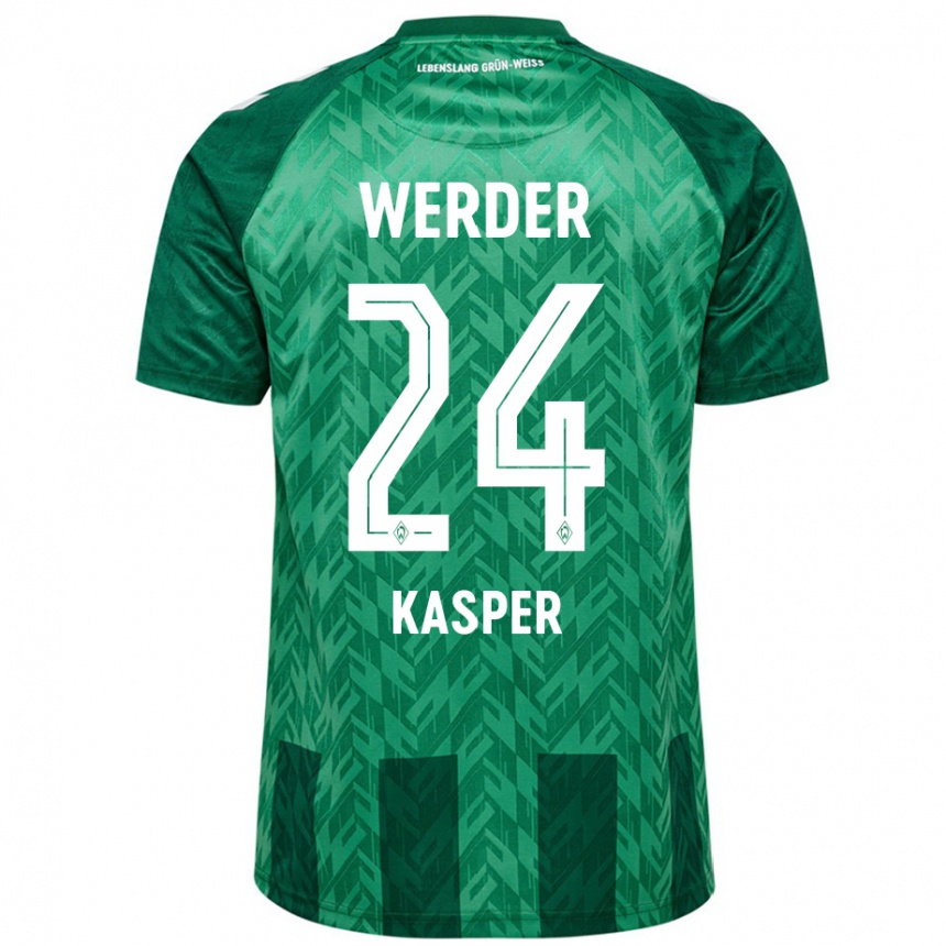 Niño Fútbol Camiseta Dominik Kasper #24 Verde 1ª Equipación 2024/25