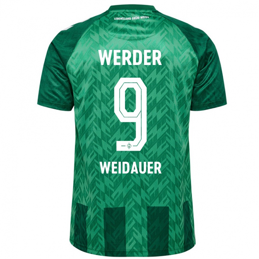 Niño Fútbol Camiseta Sophie Weidauer #9 Verde 1ª Equipación 2024/25