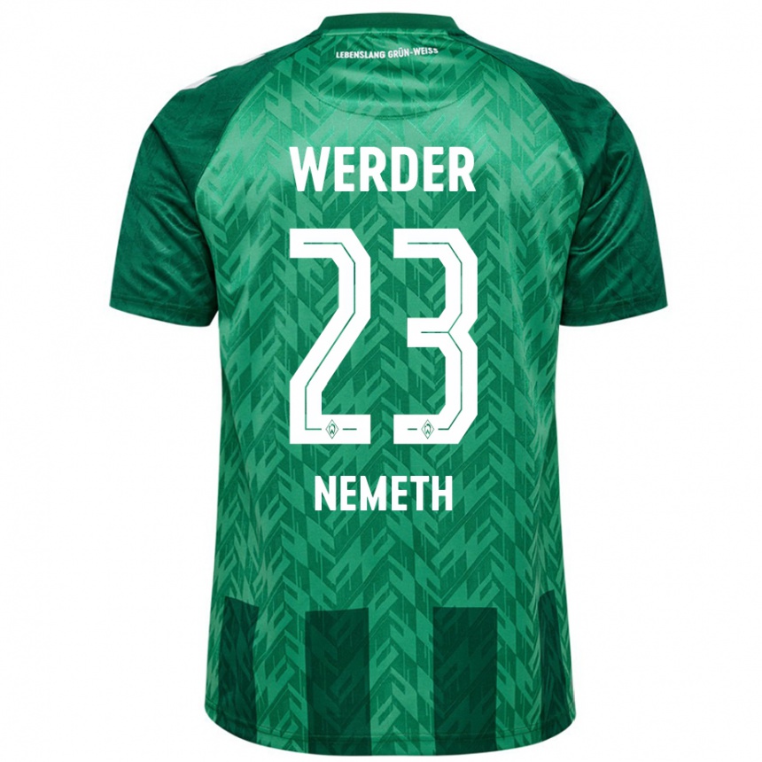 Niño Fútbol Camiseta Hanna Nemeth #23 Verde 1ª Equipación 2024/25