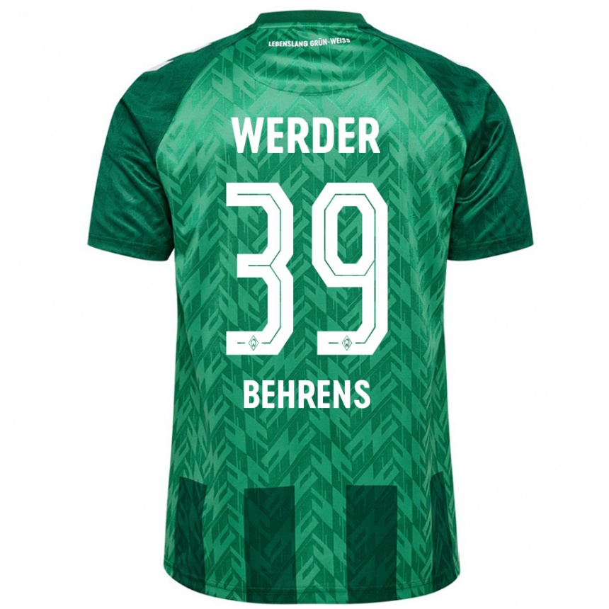 Niño Fútbol Camiseta Jette Behrens #39 Verde 1ª Equipación 2024/25