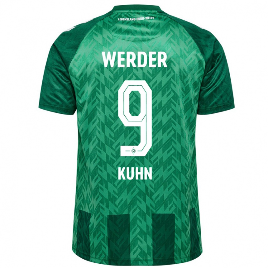 Niño Fútbol Camiseta Philipp Kühn #9 Verde 1ª Equipación 2024/25