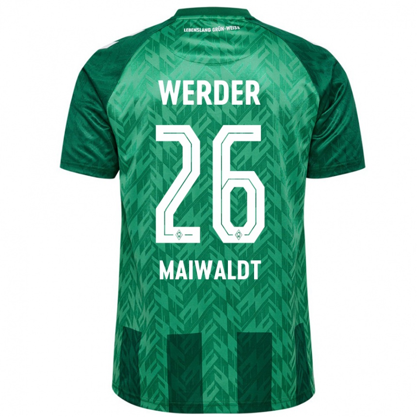 Niño Fútbol Camiseta Julius Maiwaldt #26 Verde 1ª Equipación 2024/25