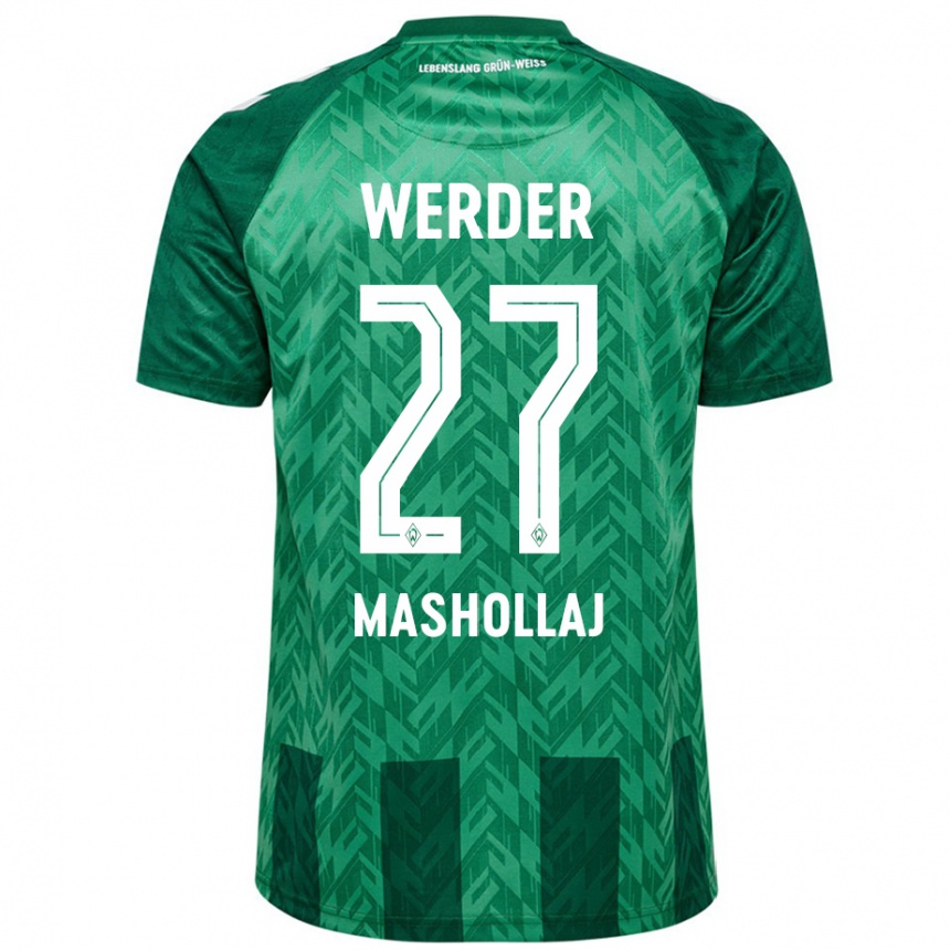 Niño Fútbol Camiseta Benjamin Mashollaj #27 Verde 1ª Equipación 2024/25