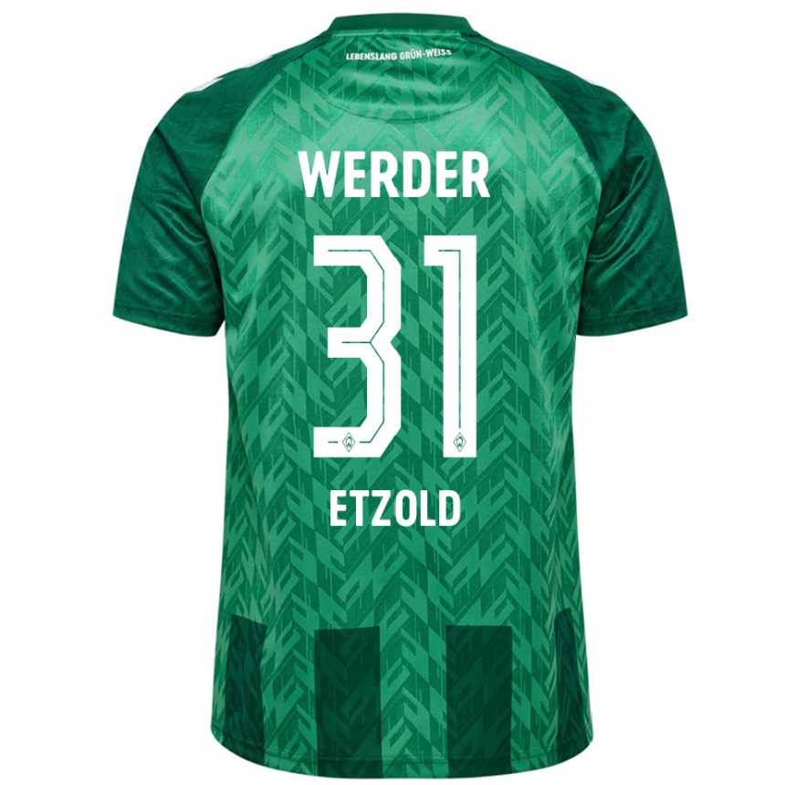 Niño Fútbol Camiseta Hannah Etzold #31 Verde 1ª Equipación 2024/25