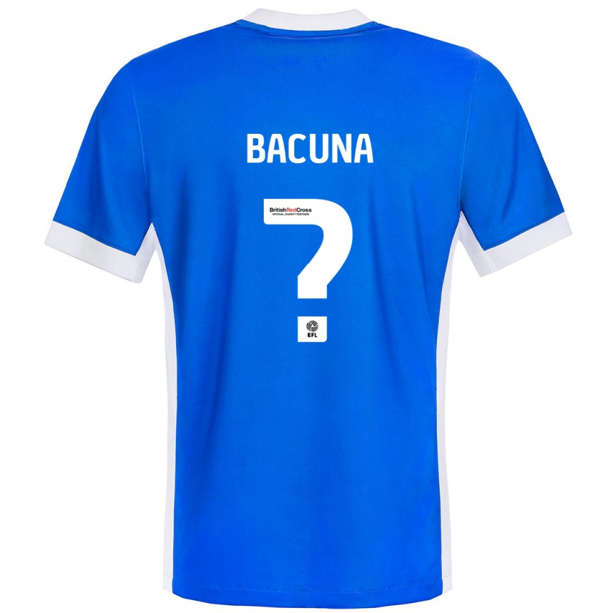 Niño Fútbol Camiseta Juninho Bacuna #0 Azul Blanco 1ª Equipación 2024/25