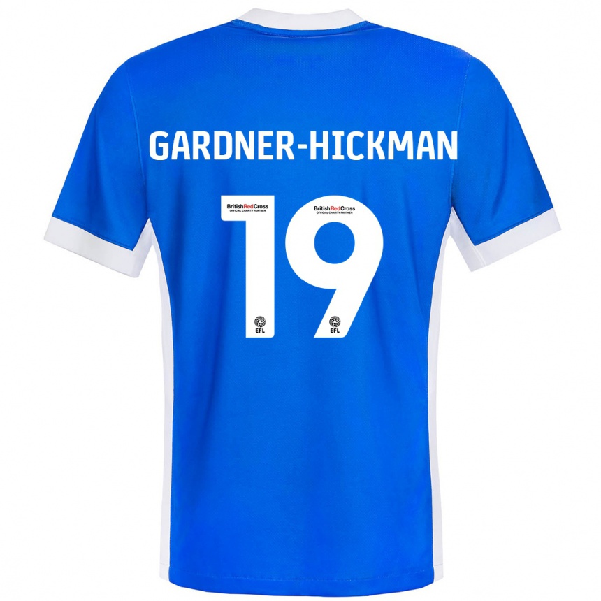 Niño Fútbol Camiseta Taylor Gardner-Hickman #19 Azul Blanco 1ª Equipación 2024/25