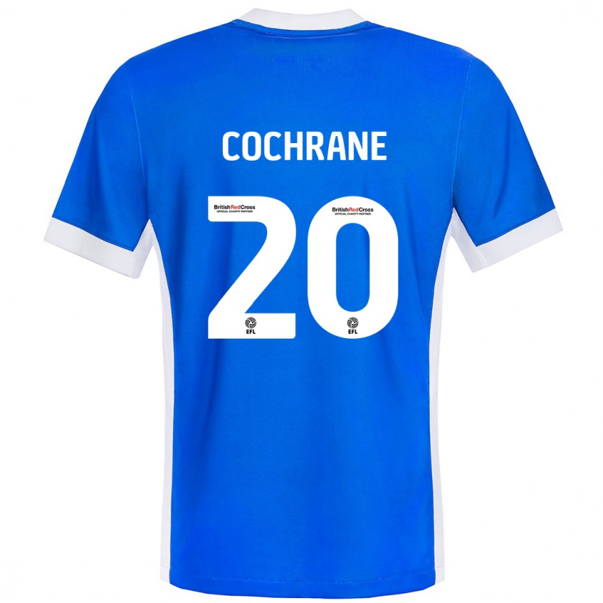 Niño Fútbol Camiseta Alex Cochrane #20 Azul Blanco 1ª Equipación 2024/25