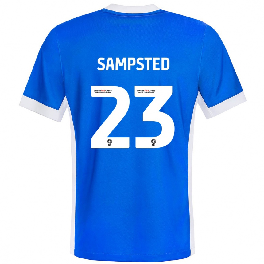 Niño Fútbol Camiseta Alfons Sampsted #23 Azul Blanco 1ª Equipación 2024/25