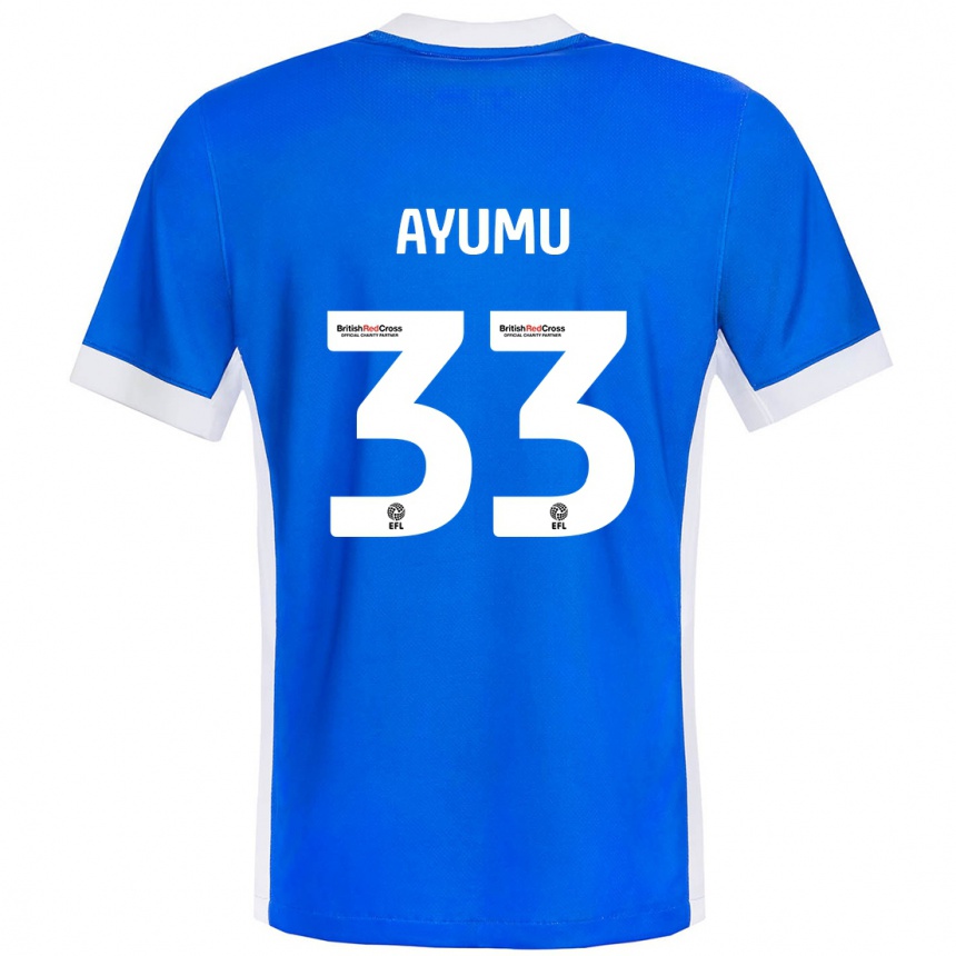 Niño Fútbol Camiseta Ayumu Yokoyama #33 Azul Blanco 1ª Equipación 2024/25