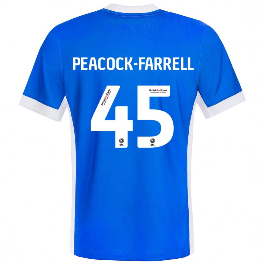 Niño Fútbol Camiseta Bailey Peacock-Farrell #45 Azul Blanco 1ª Equipación 2024/25