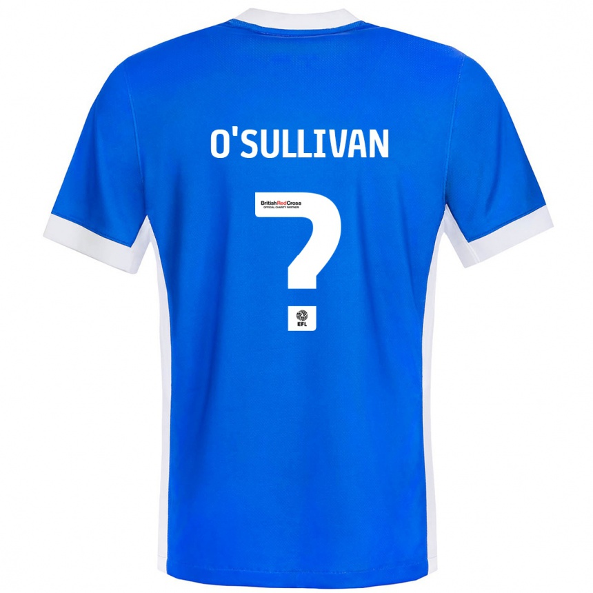 Niño Fútbol Camiseta William O'sullivan #0 Azul Blanco 1ª Equipación 2024/25