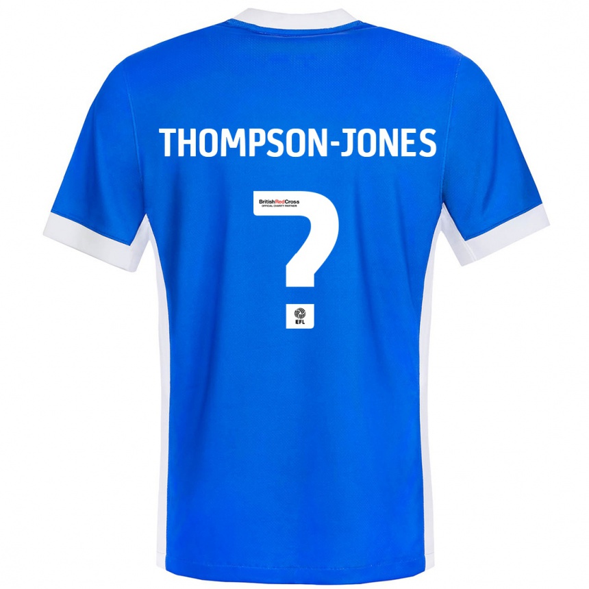 Niño Fútbol Camiseta Riquelme Thompson-Jones #0 Azul Blanco 1ª Equipación 2024/25