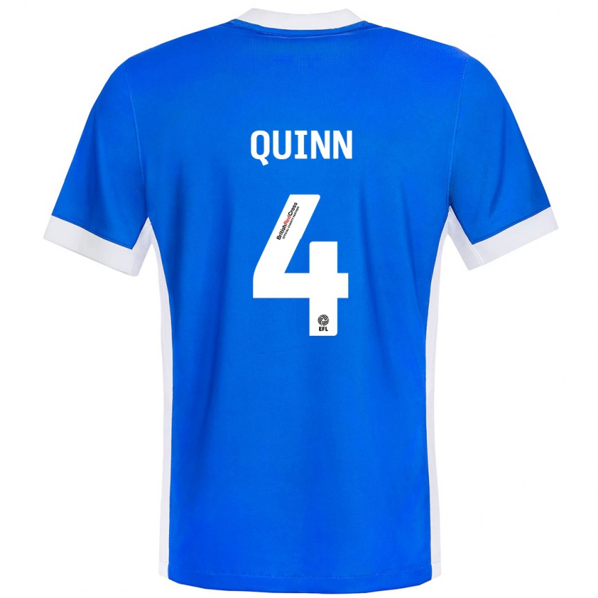 Niño Fútbol Camiseta Louise Catherine Quinn #4 Azul Blanco 1ª Equipación 2024/25