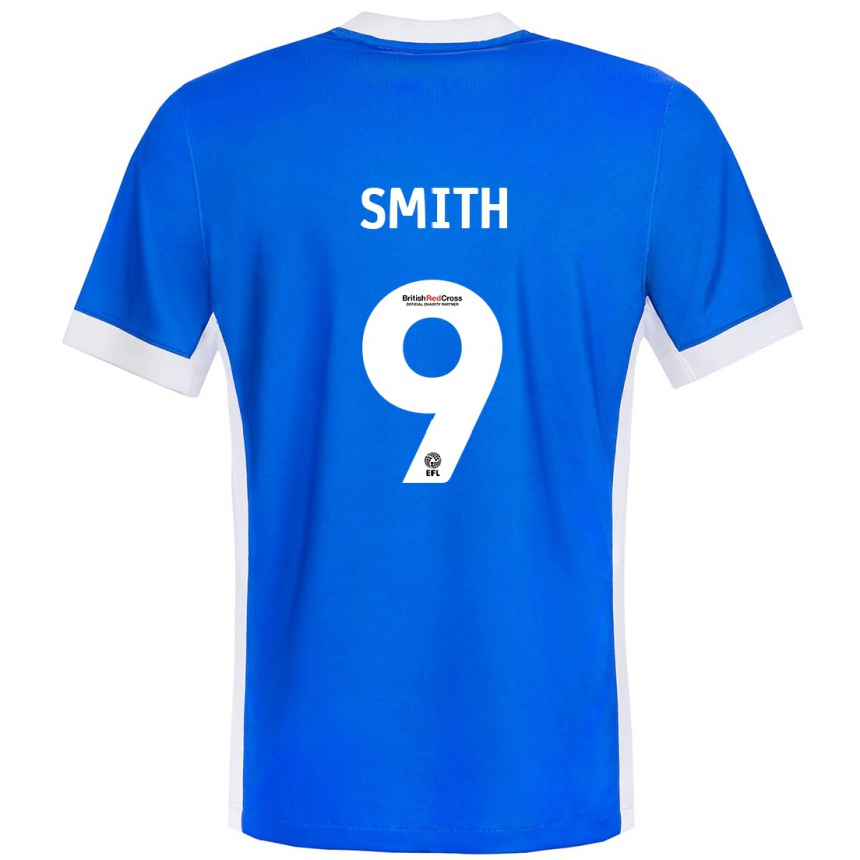 Niño Fútbol Camiseta Libby Smith #9 Azul Blanco 1ª Equipación 2024/25